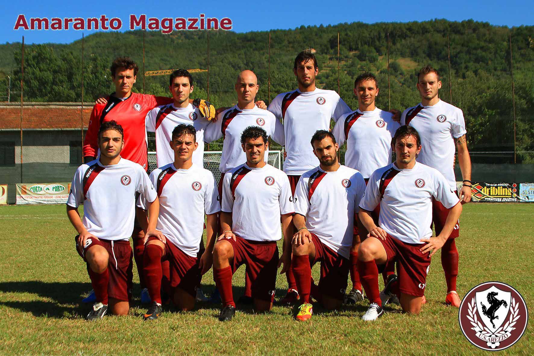 la prima squadra dell'Arezzo FA gioca contro l'Aquila Montevarchi