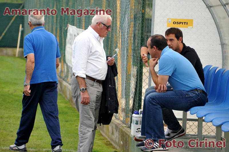 Martucci con Balbo e Bacis prima della partita di Terni
