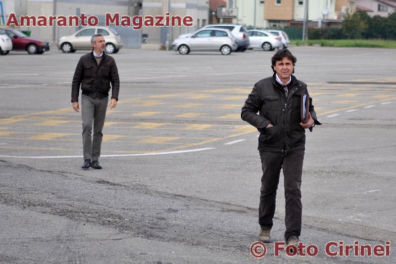 Franco Anzalone e, sullo sfondo, Sandro Felletti