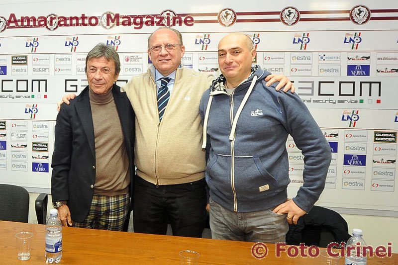 il presidente Ferretti con Gino Severini e Roberto Cucciniello
