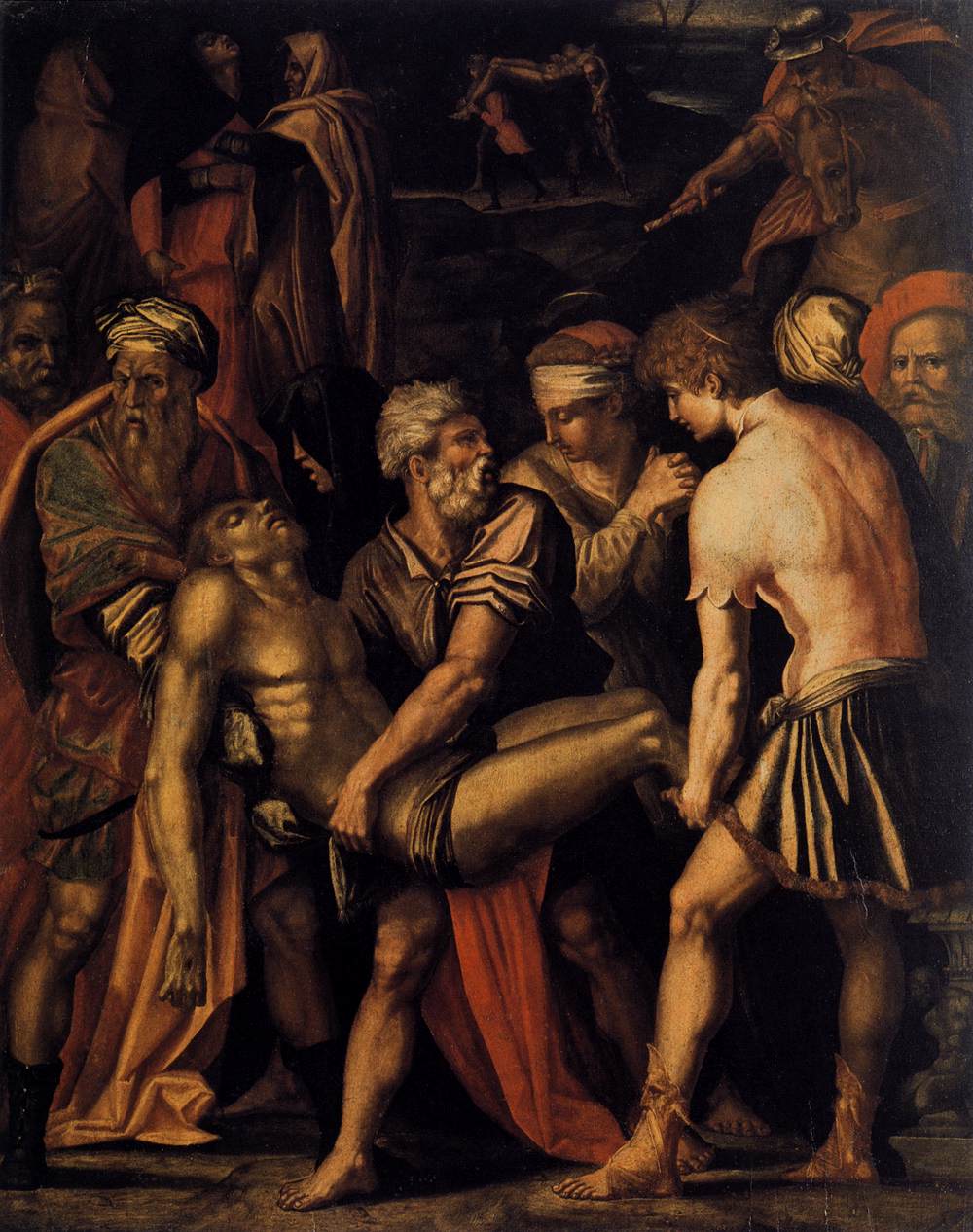 La Deposizione, opera giovanile di Vasari influenzata dall'arte di Rosso Fiorentino