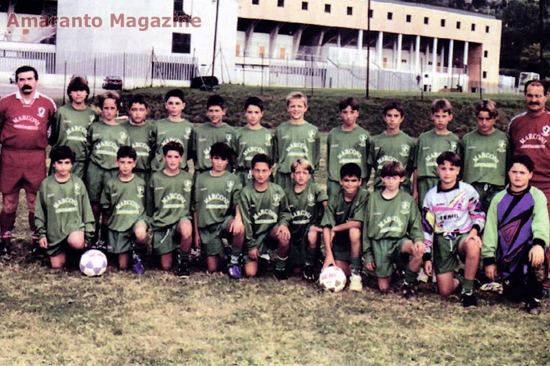 gli Esordienti dell'Arezzo stagione 1996/97 (Giaccherini Ã¨ il sesto in basso da sinistra)