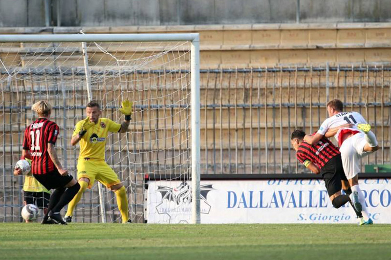 il gol di Stanco in Pro Piacenza-Cremonese