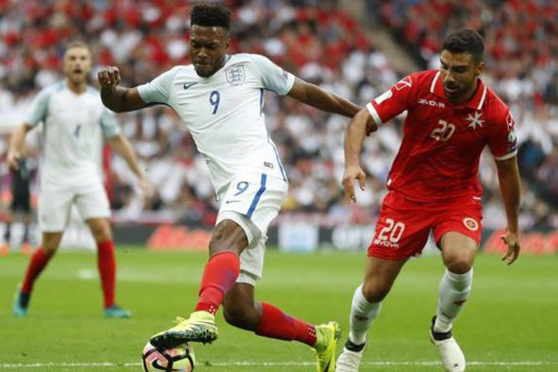 Muscat in azione a Wembley contro l'Inghilterra