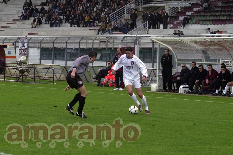 Mario Frick contro l'Alessandria nel 2001