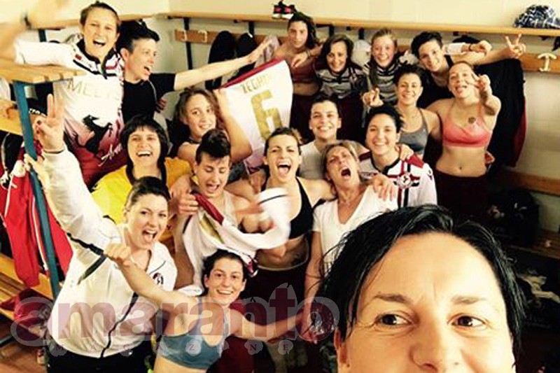 il selfie della vittoria per l'Acf Arezzo