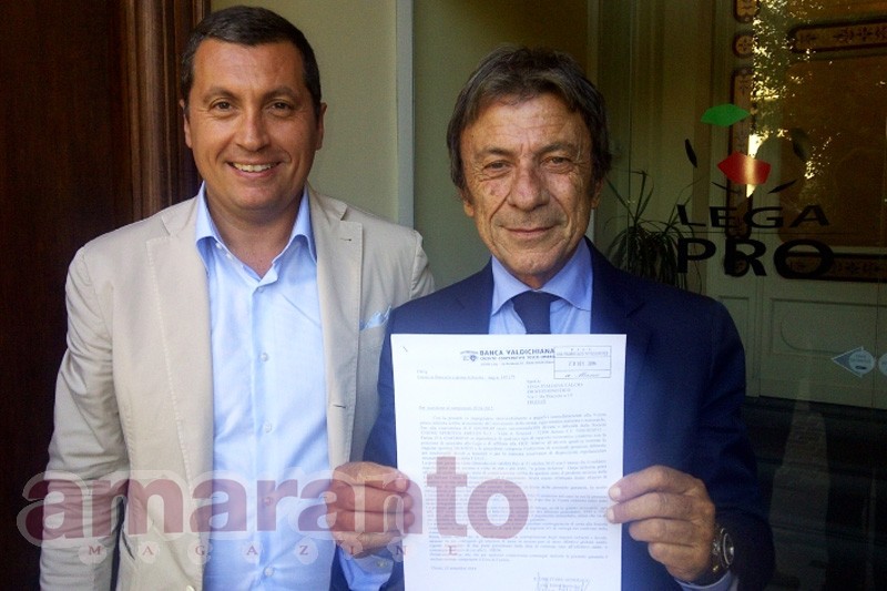 Mario Agnelli con Mauro Ferretti in una foto scattata nell'estate del ripescaggio in C