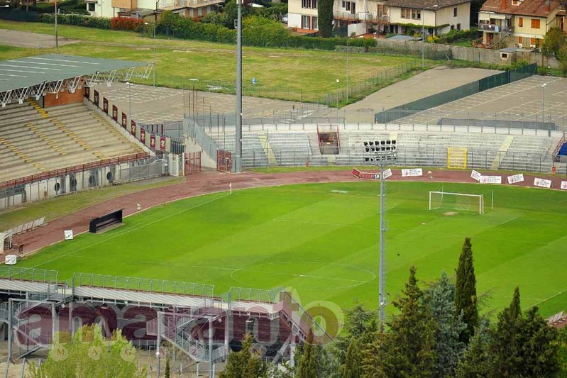 una veduta dello stadio ''CittÃ  di Arezzo''