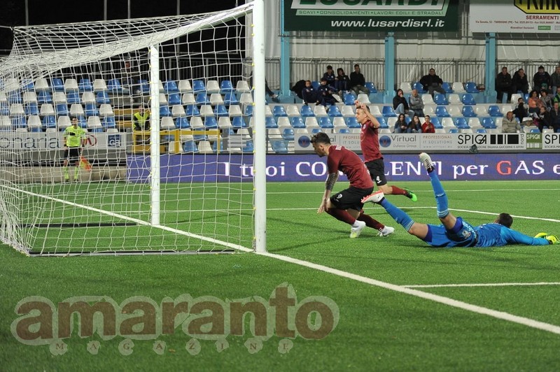 il gol segnato da Brunori per il momentaneo 1-1