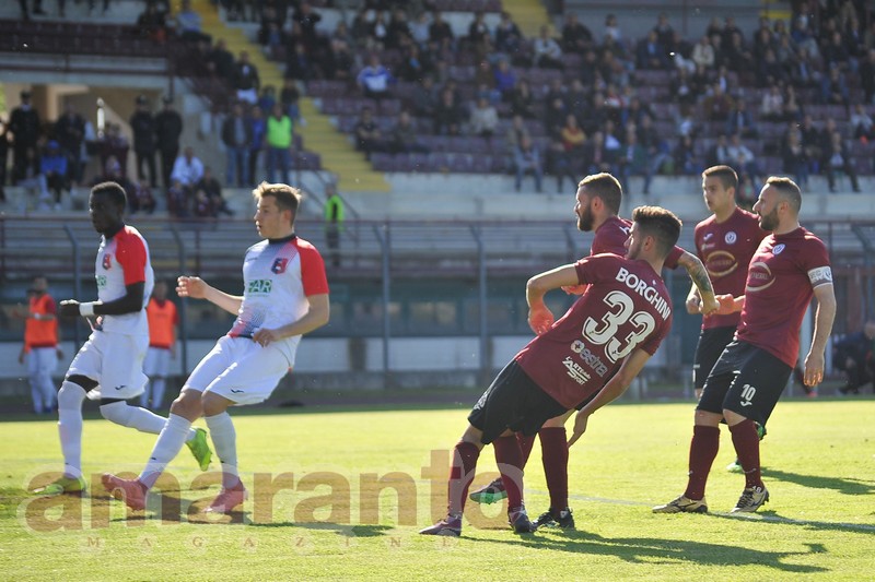 Il gol di Borghini contro il Gozzano la scorsa stagione
