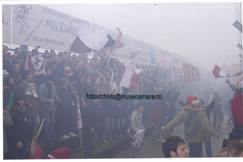 I 1500 tifosi amaranto nella nebbia di Lumezzane