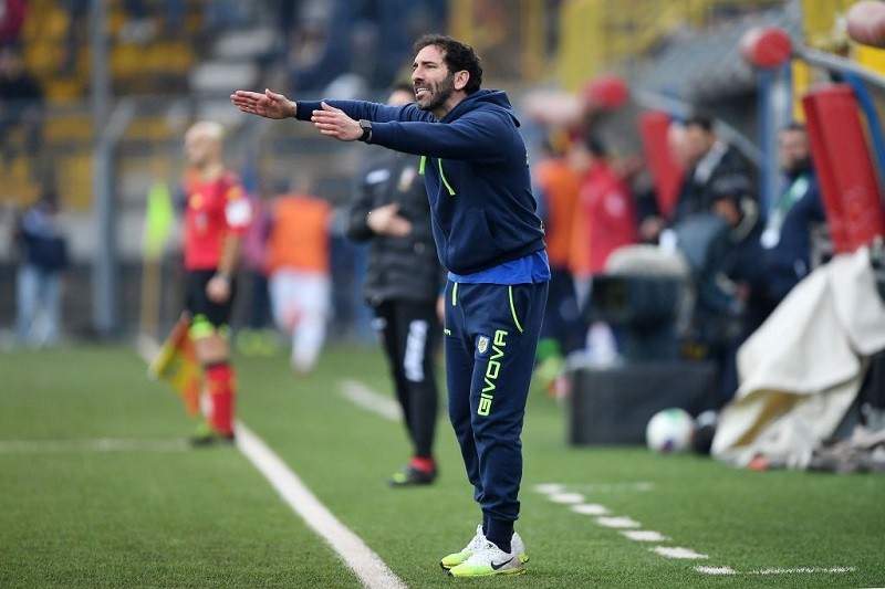 Fabio Caserta, primo anno sulla panchina del Perugia (foto calcioweb.eu)