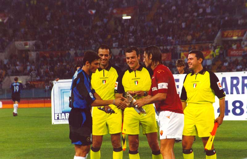 prima di Roma-Inter con Totti e Zanetti